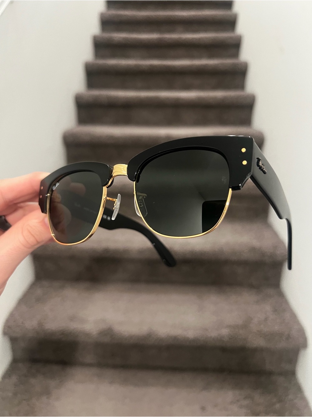 NEW Ray-Ban Mega Clubmaster RB0316S Unisex 53mm Sunglasses Gold/Black